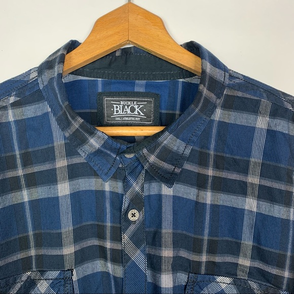 Buckle Black Athletic Fit Plaid Shirt XXXL 3XL - Picture 2 of 9